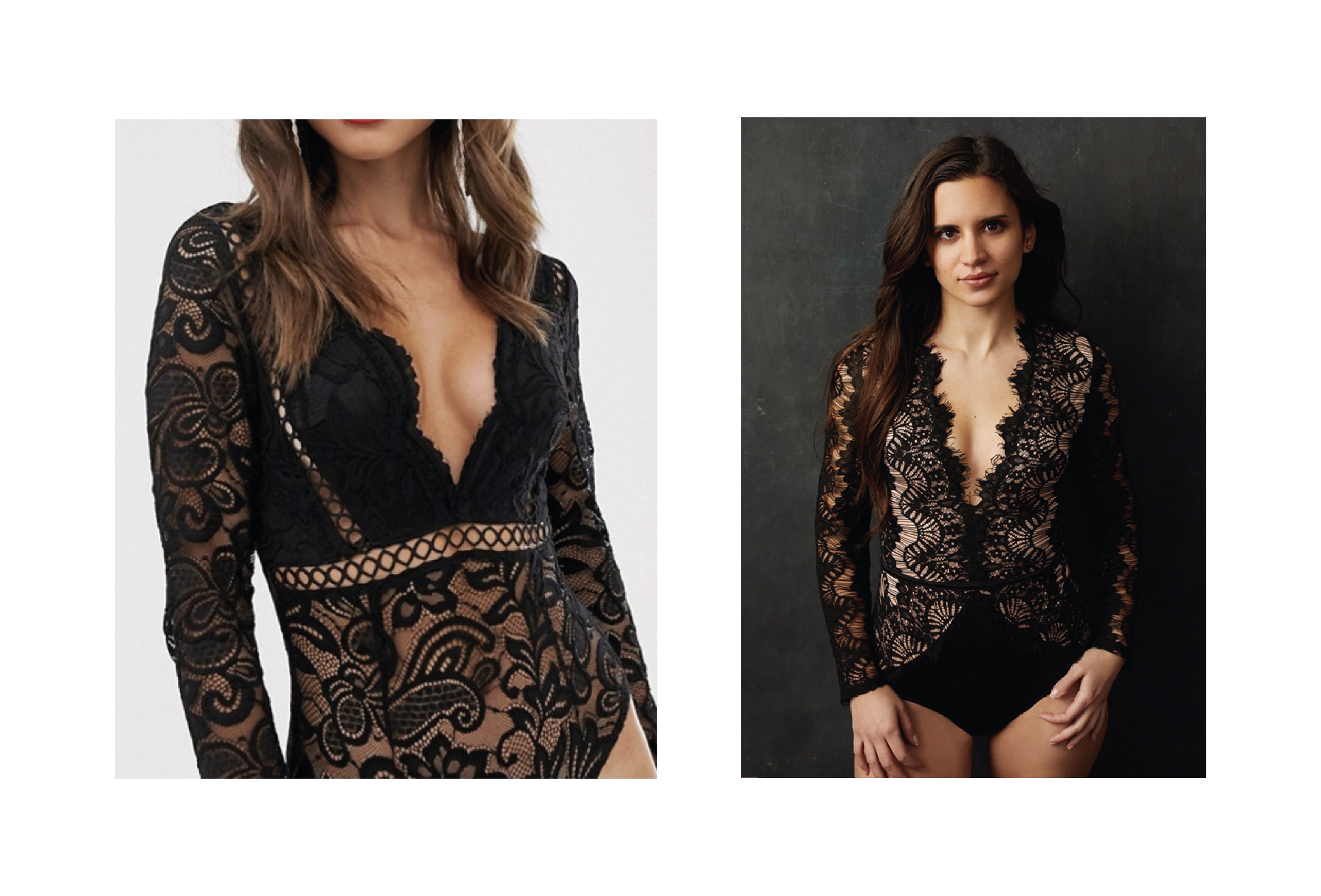 15 looks de inspiración para el vestuario de una sesión de fotos de moda 13 Looks sesión de fotos moda body encaje