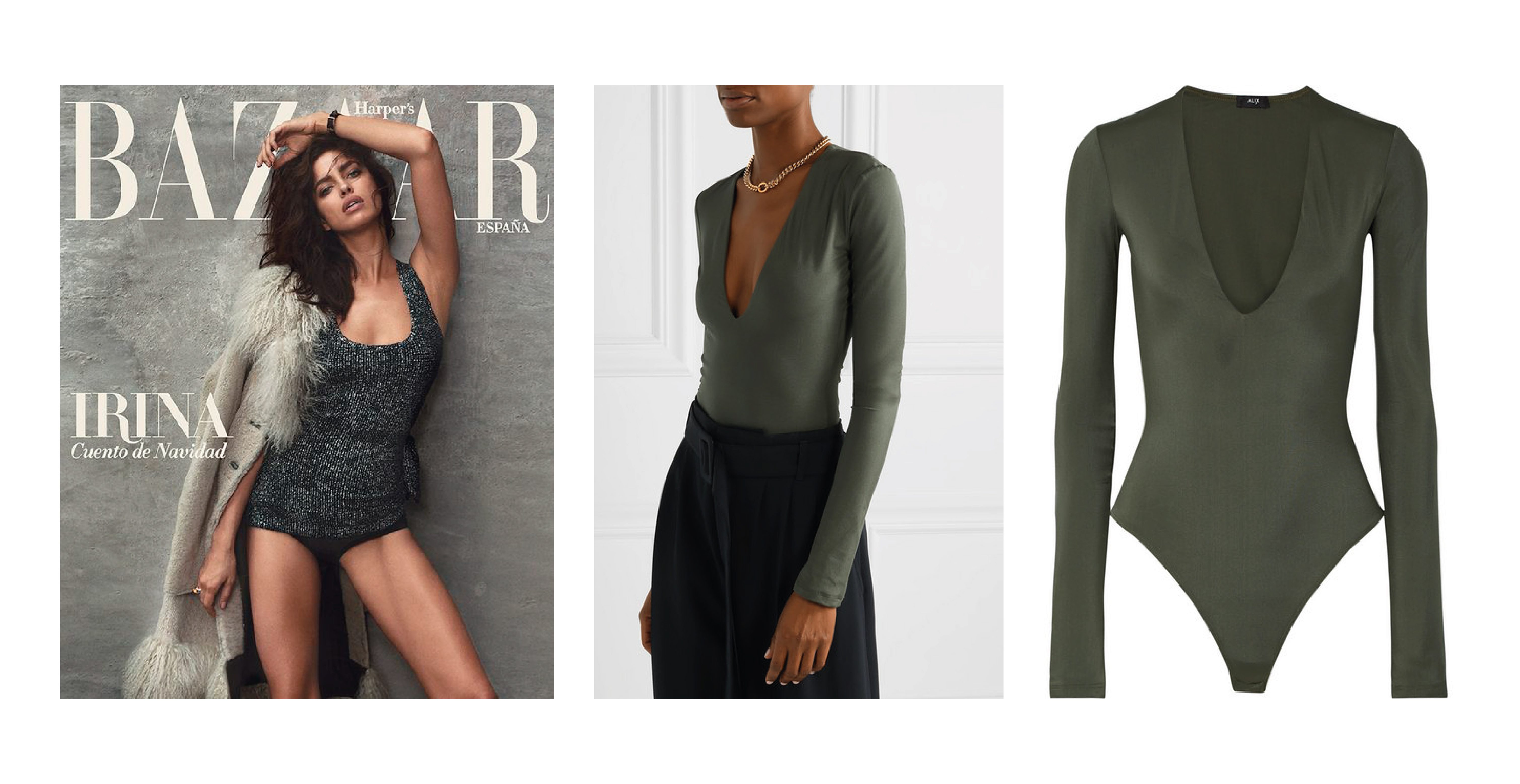 15 looks de inspiración para el vestuario de una sesión de fotos de moda 14 Looks sesión de fotos moda body verde oliva