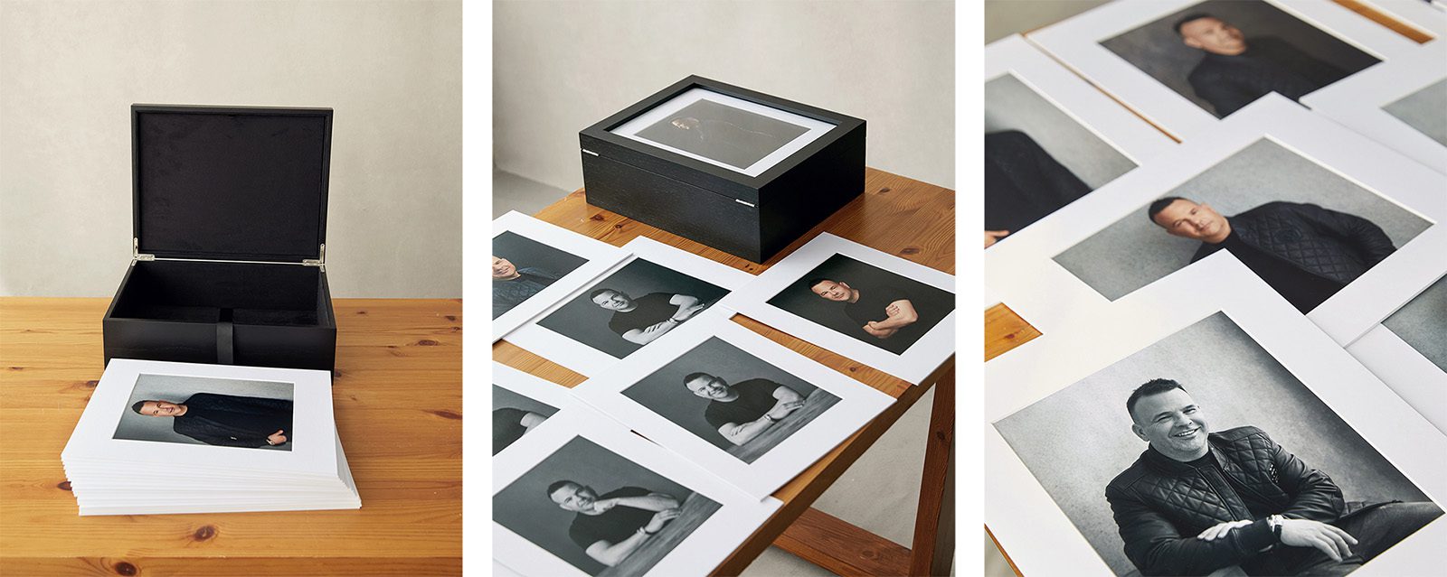 Caja para fotos profesionales detalle construcción